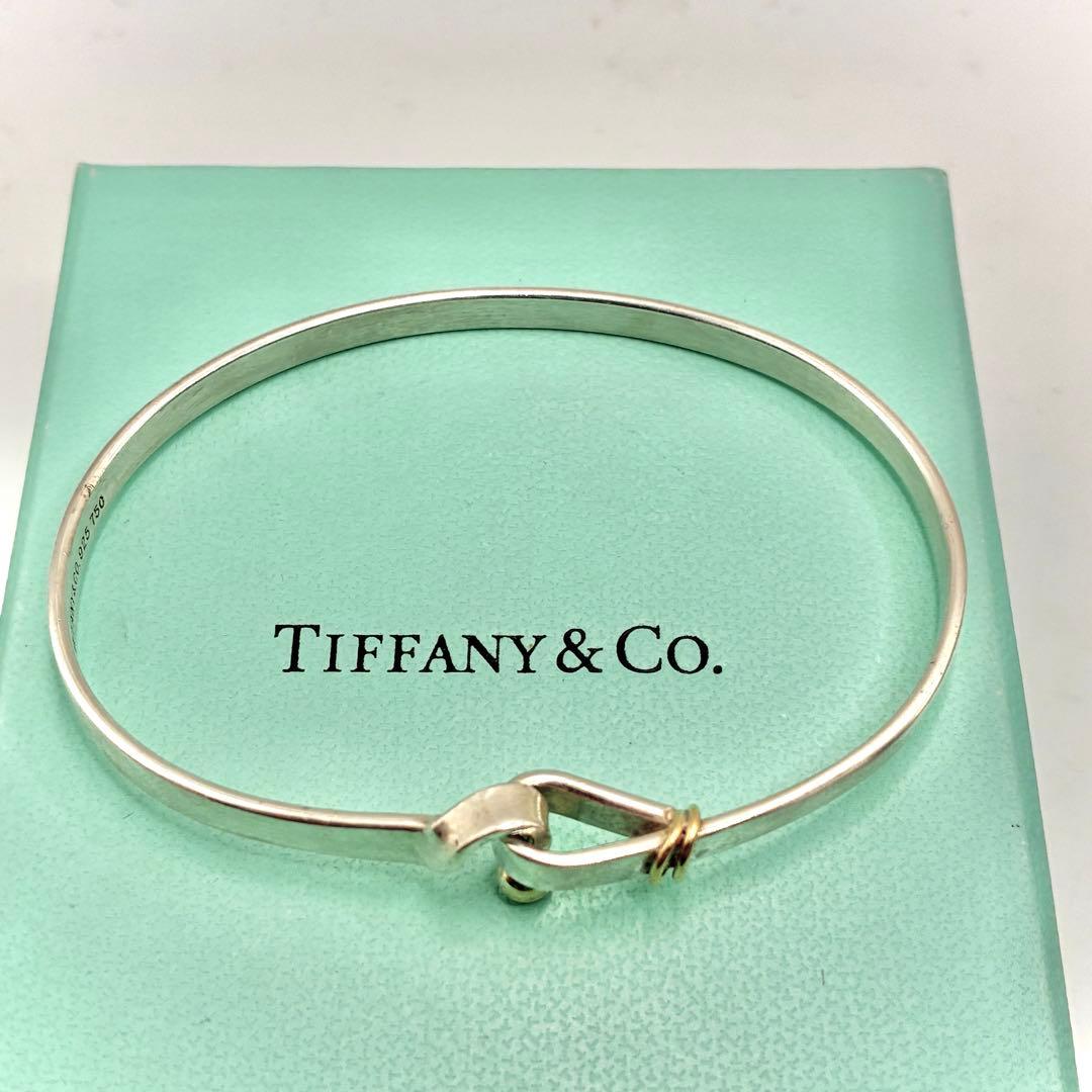 オールドティファニー フック&アイ ラブノット コンビ バングル 925×750
