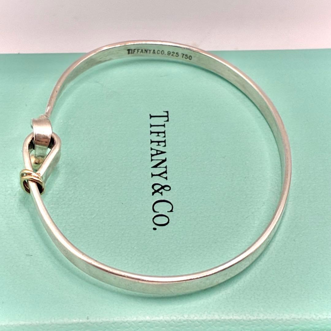 オールドティファニー フック&アイ ラブノット コンビ バングル 925×750