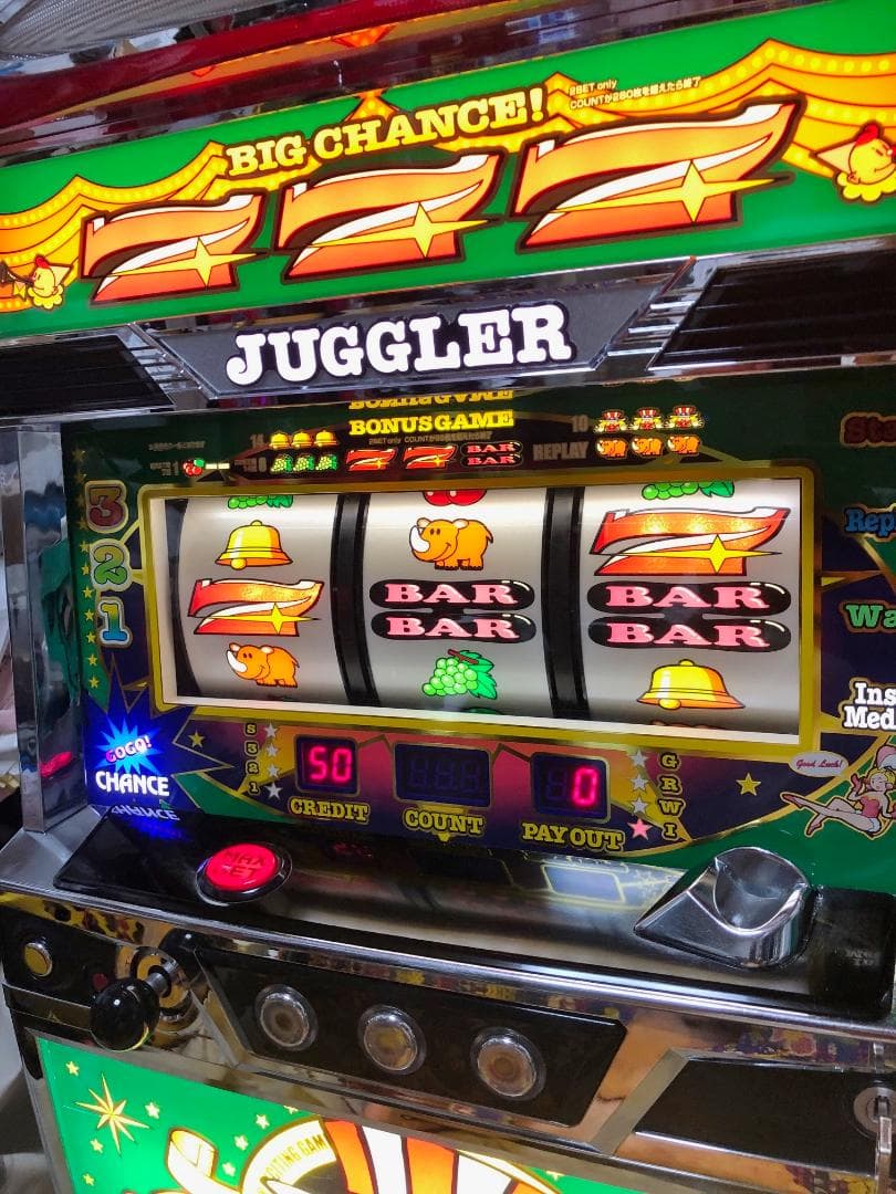 SアイムジャグラーEX-TP【6号機】緑 （ジャグランプ付属＆不要機付）