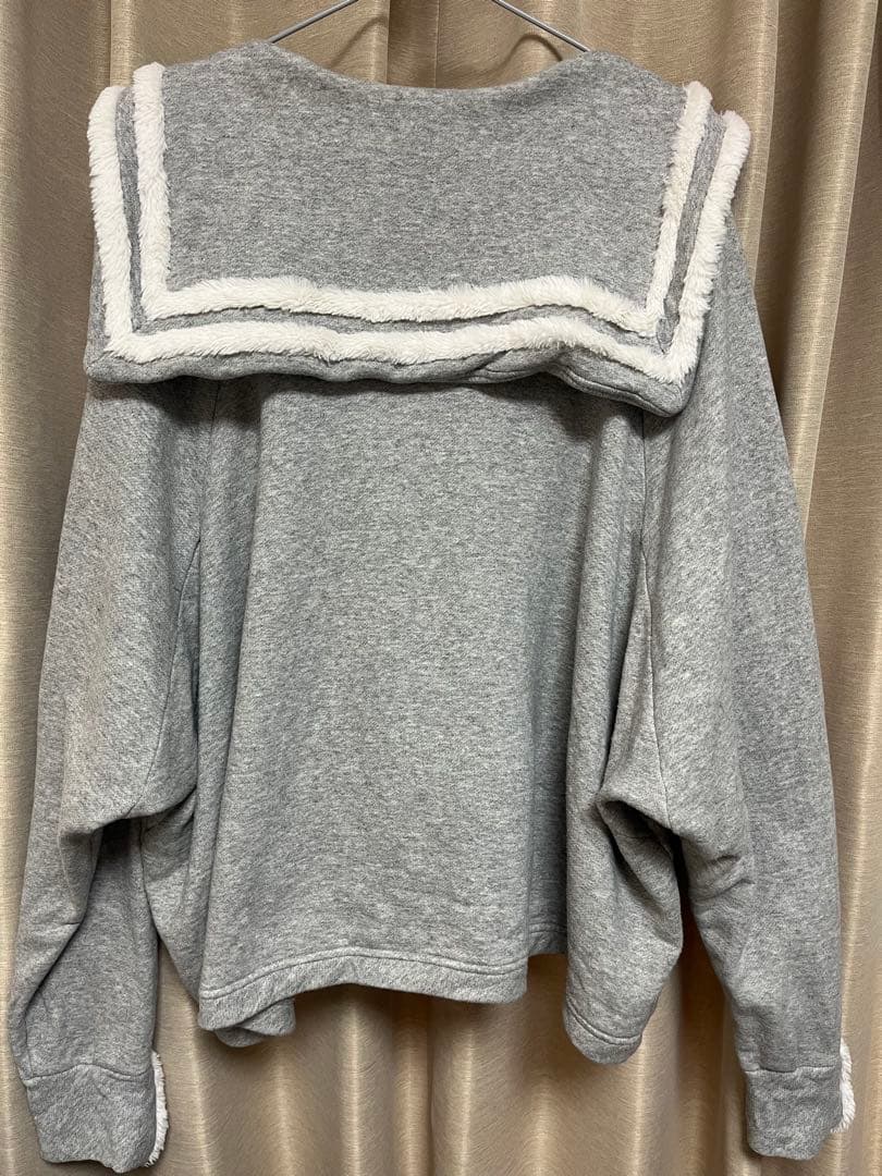 今月最終値下げ あのちゃん着用 BALMUNGセーラースウェットパーカー グレー