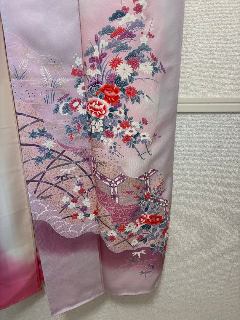 付下げ訪問着とウールのアンサンブル2着セット①②③長襦袢・小物付き。