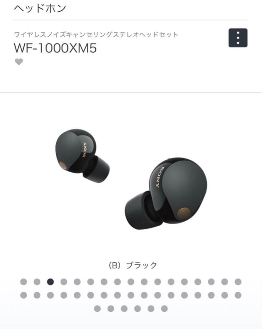 Sony WF-1000XM5 ワイヤレスイヤフォン ブラック