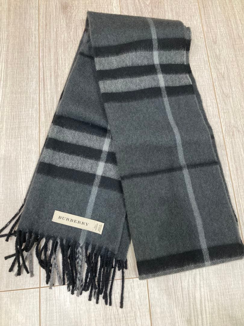 美品BURBERRY マフラー チェックバーバリー