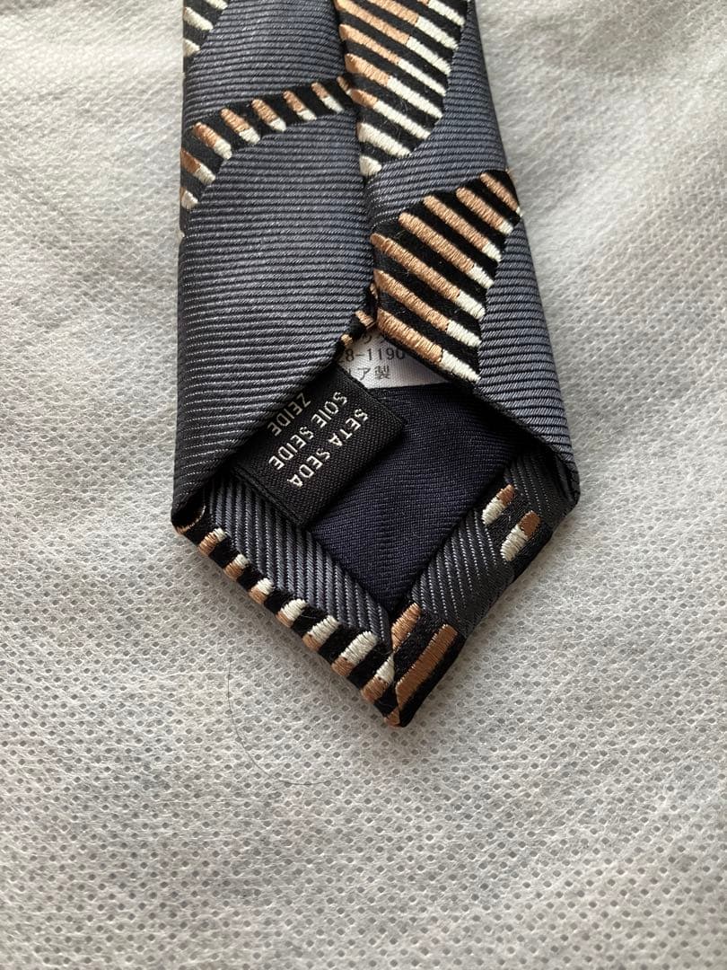 Holliday & brown ウェーブ柄 ジャカード ネクタイ