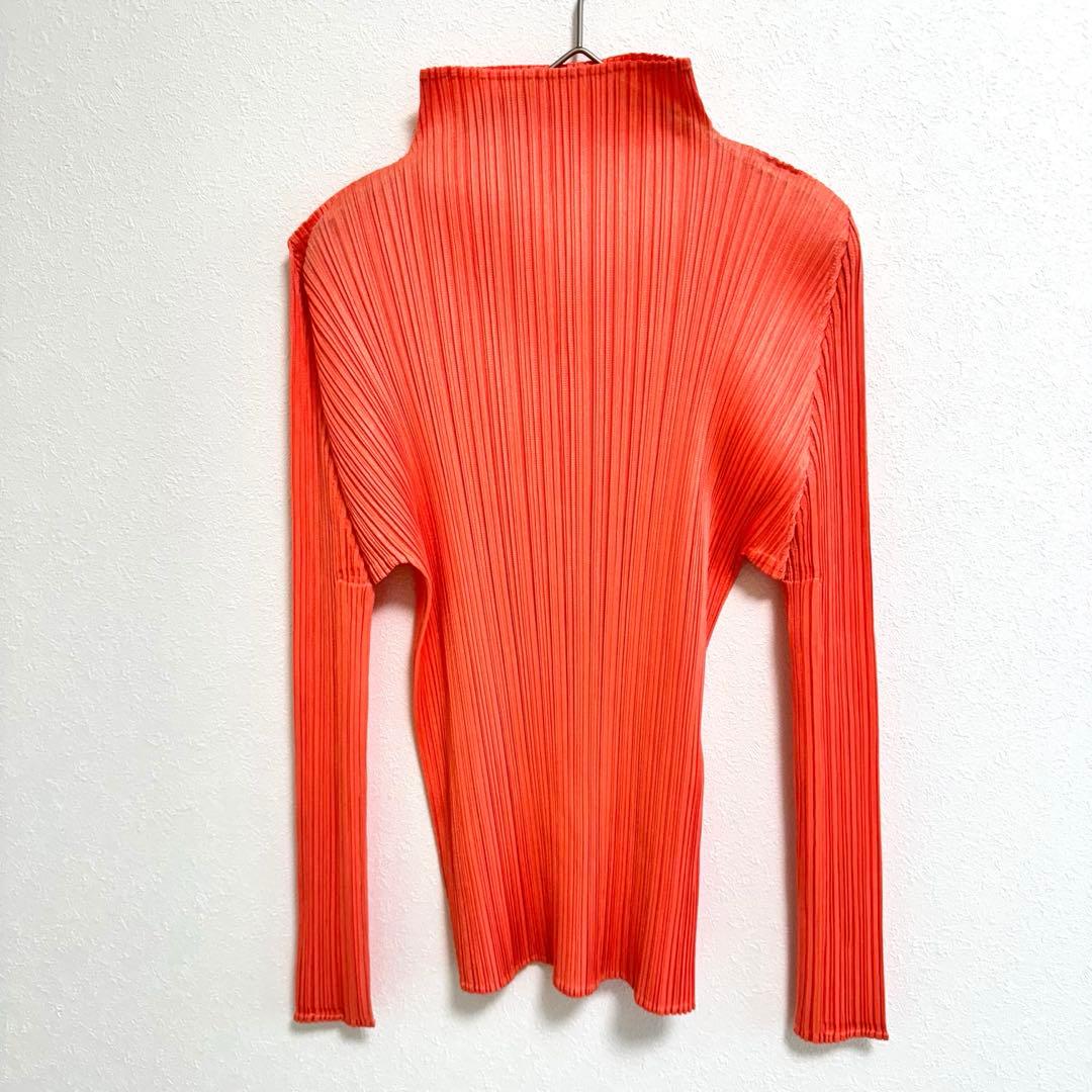 極美品✨PLEATS PLEASE プリーツ　ピンク　長袖　ハイネック　トップス