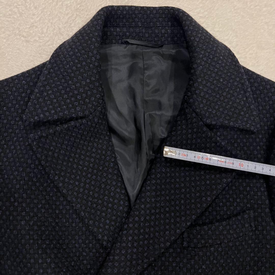 【美品】ユニバーサルランゲージ カノニコ ダブルチェスターコートS バーズアイ