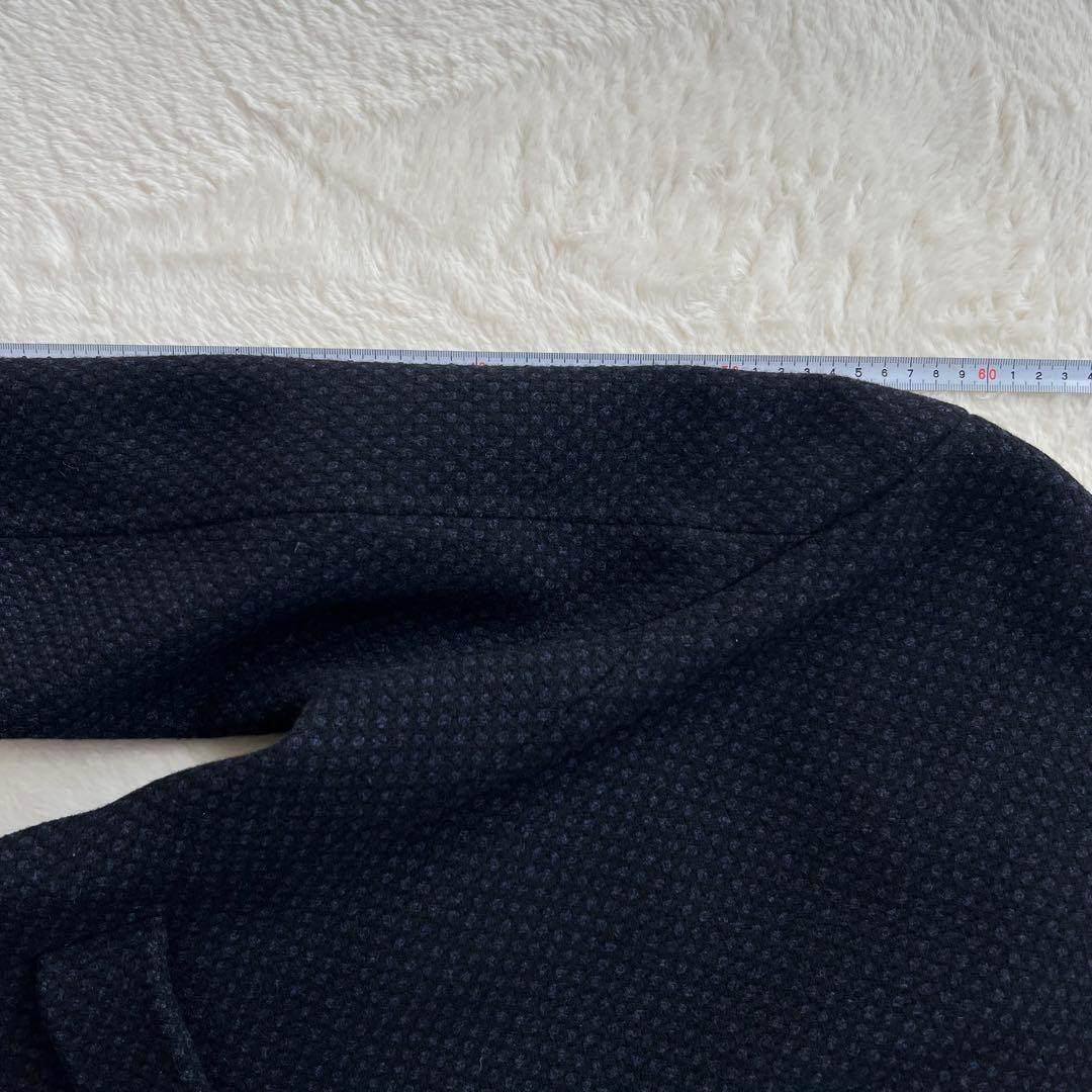 【美品】ユニバーサルランゲージ カノニコ ダブルチェスターコートS バーズアイ