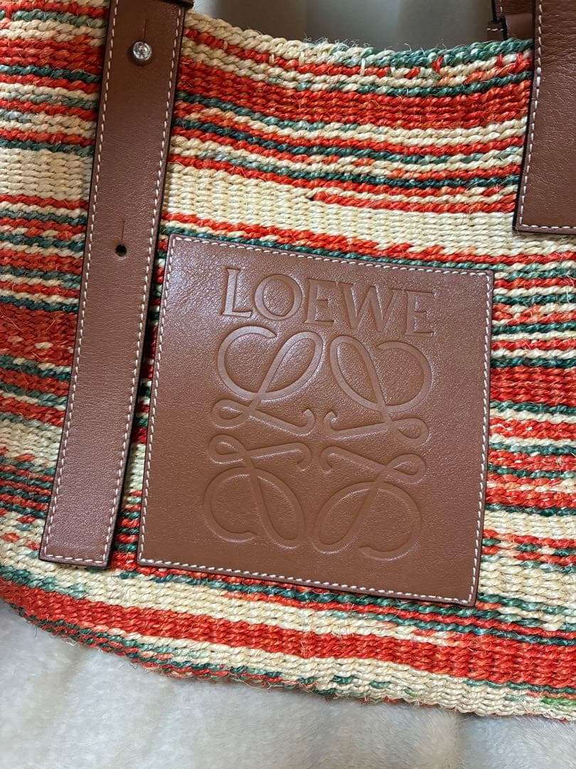 A*i様 LOEWE ストライプ かごバッグ