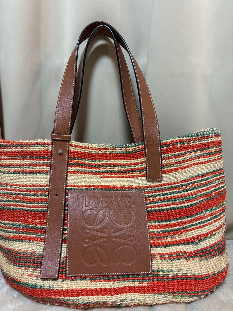 A*i様 LOEWE ストライプ かごバッグ