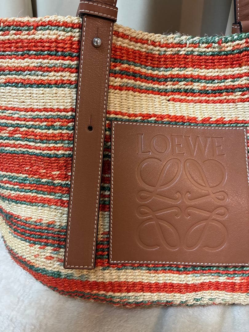 A*i様 LOEWE ストライプ かごバッグ