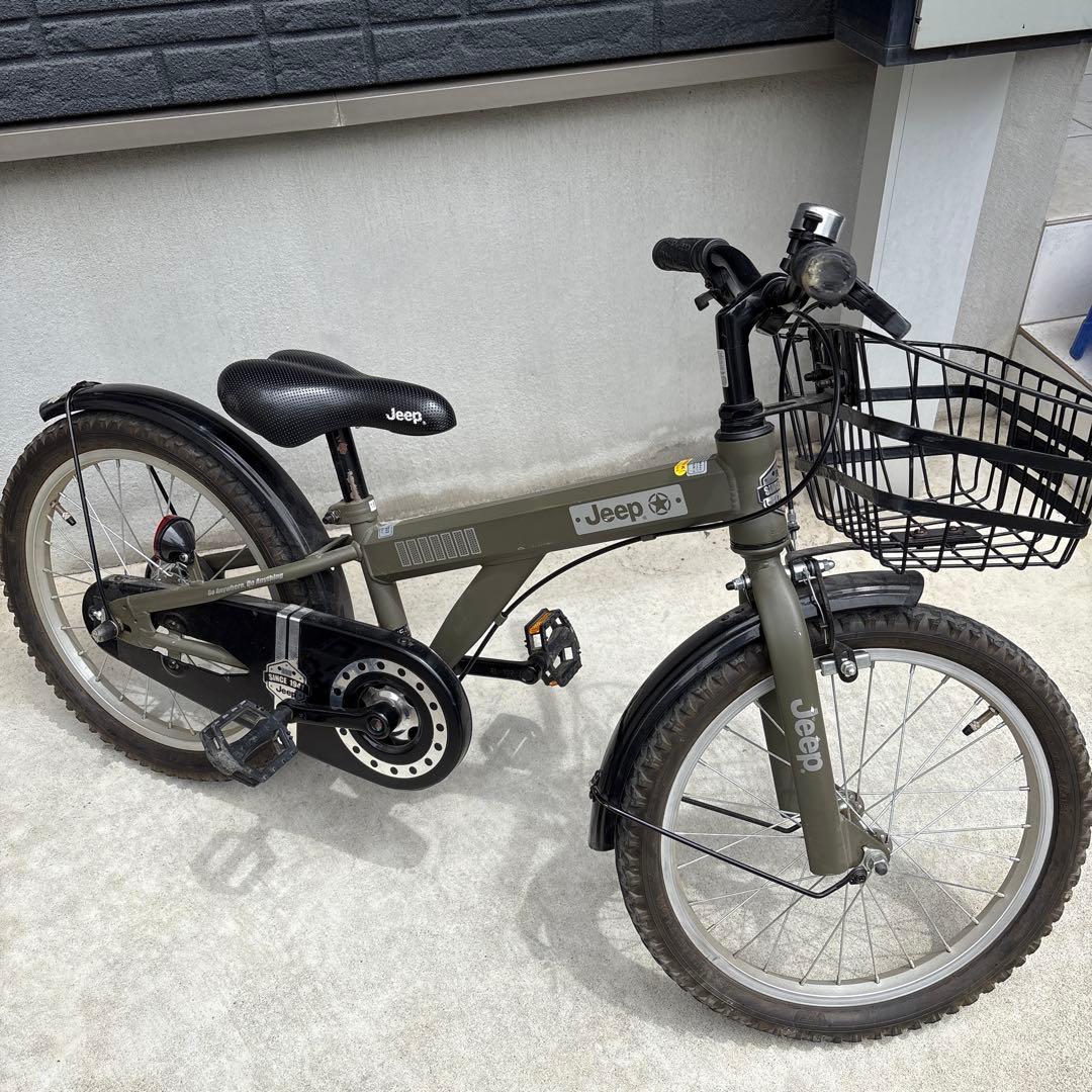 Jeep 18インチ 幼児用自転車 オリーブグリーン　※手渡し