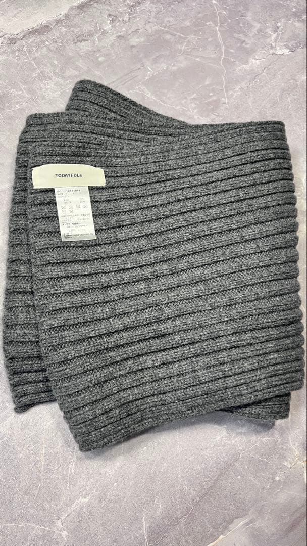 todayful wool rib stole新品未使用