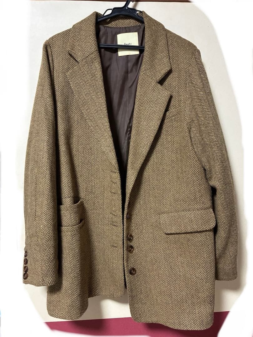 Eaphi エフィ　ウールツイードジャケット　ブラウン