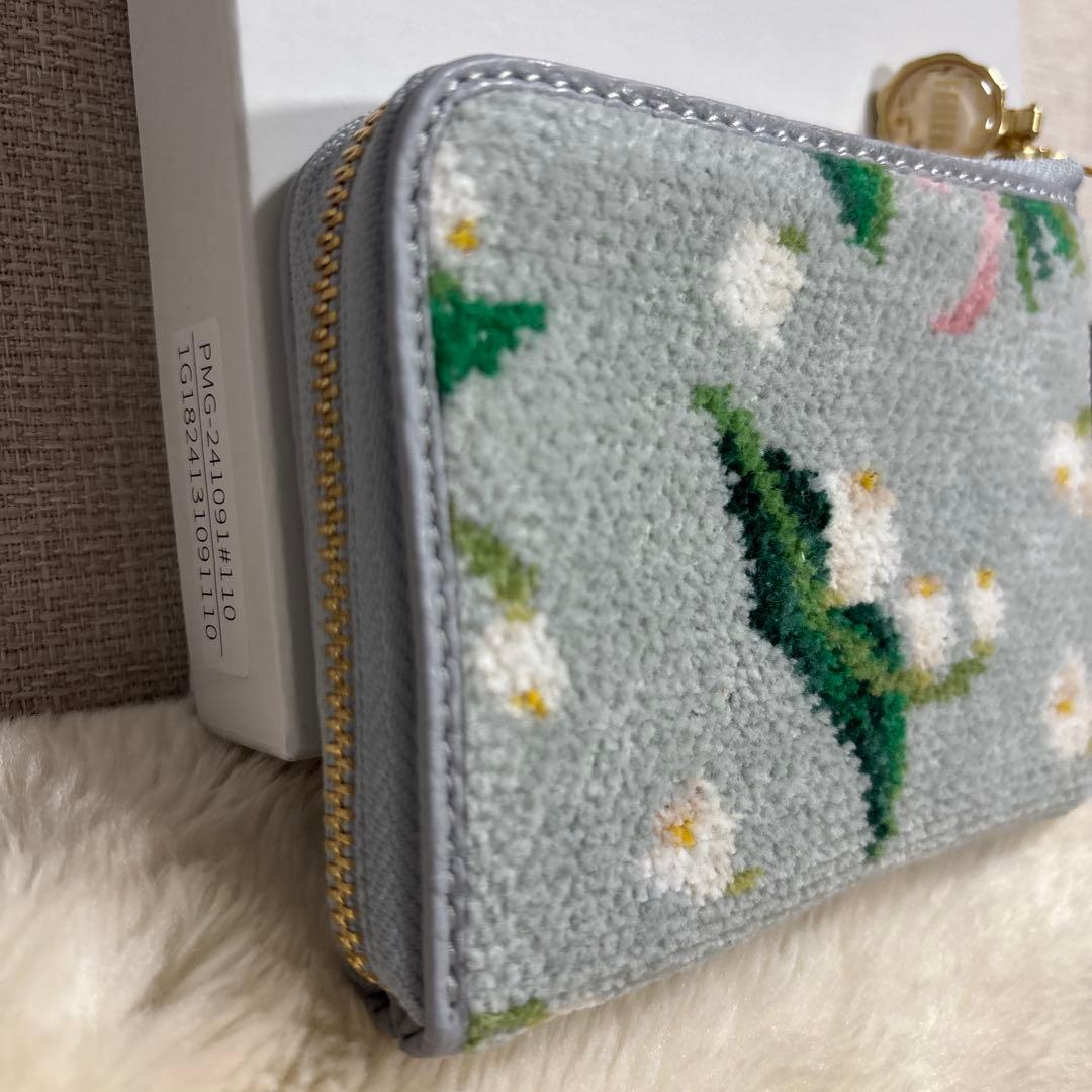 のり新品　フェイラーピュールミュゲ　L字型ファスナー財布　シェニール織