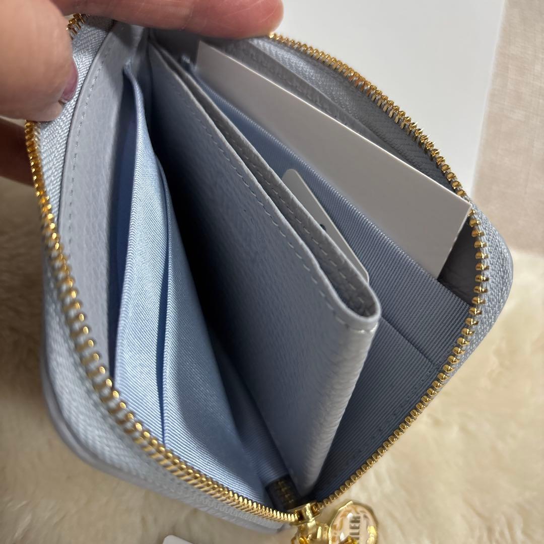 のり新品　フェイラーピュールミュゲ　L字型ファスナー財布　シェニール織