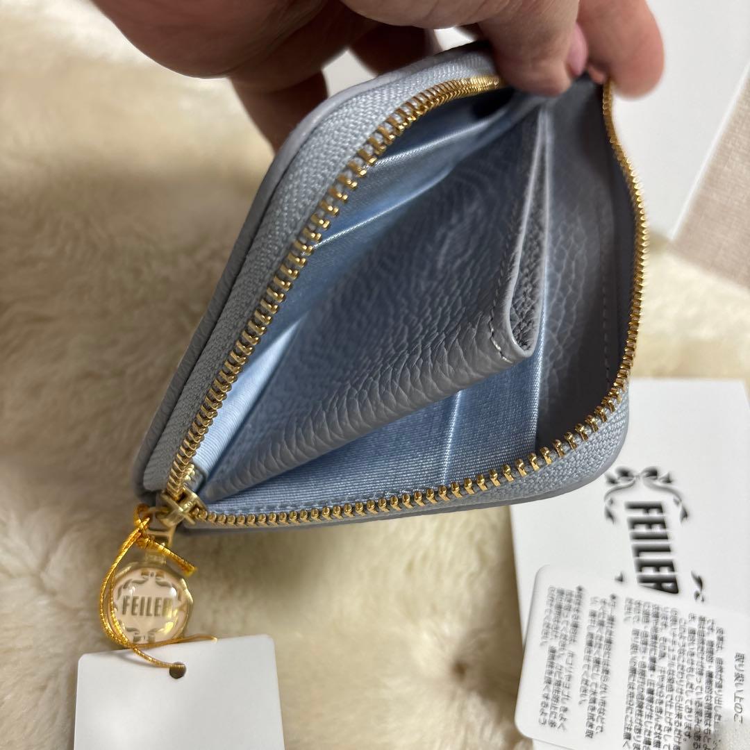 のり新品　フェイラーピュールミュゲ　L字型ファスナー財布　シェニール織