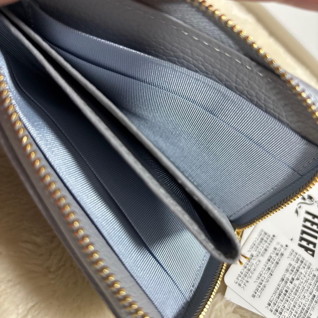 のり新品　フェイラーピュールミュゲ　L字型ファスナー財布　シェニール織