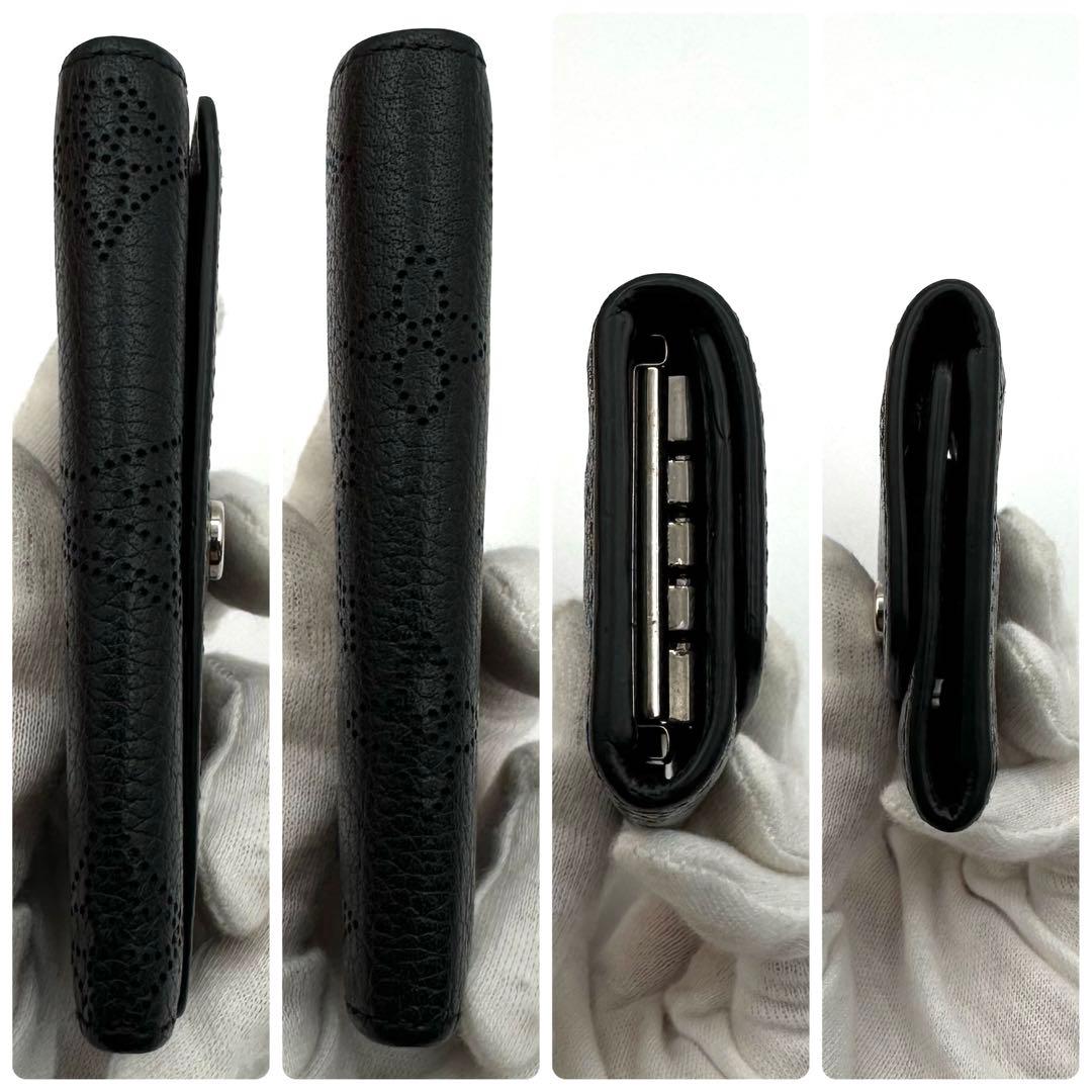 【極美品】ルイヴィトン マヒナ ミュルティクレ4 キーケース 4連 ブラック 黒