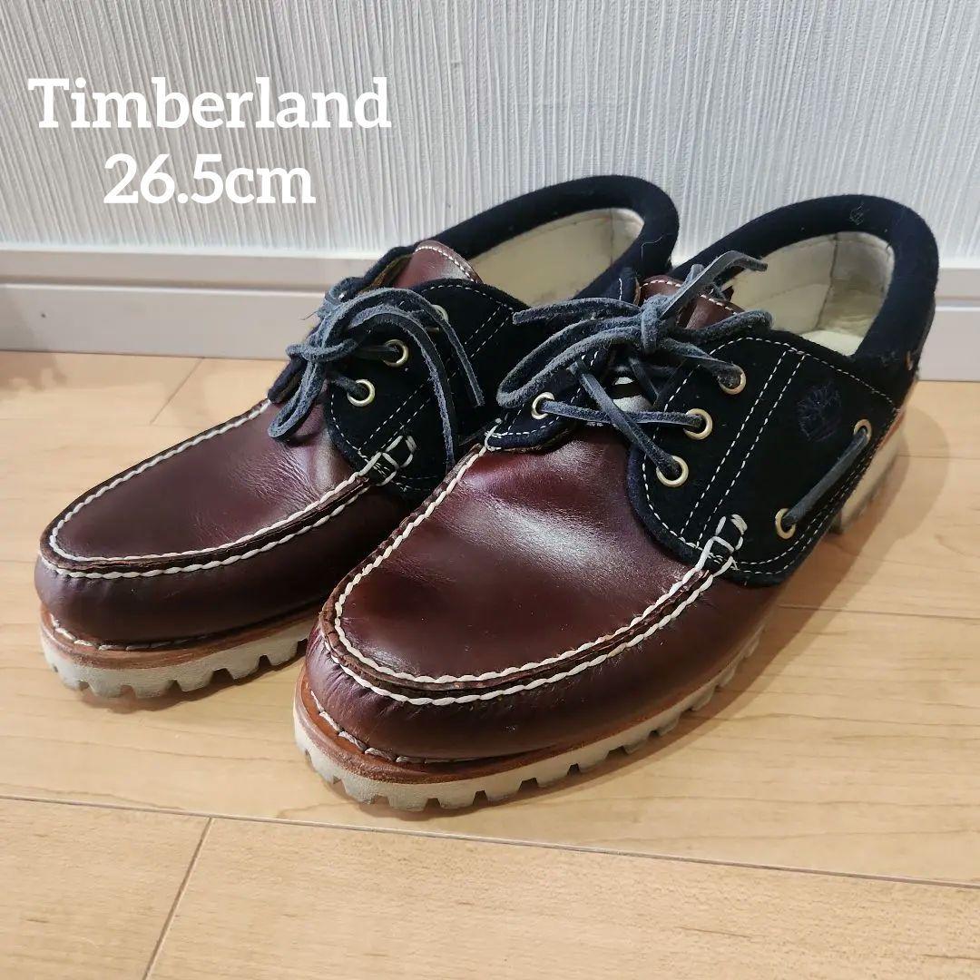 美品　3eye Timberland モカシン(9752B)26.0cm