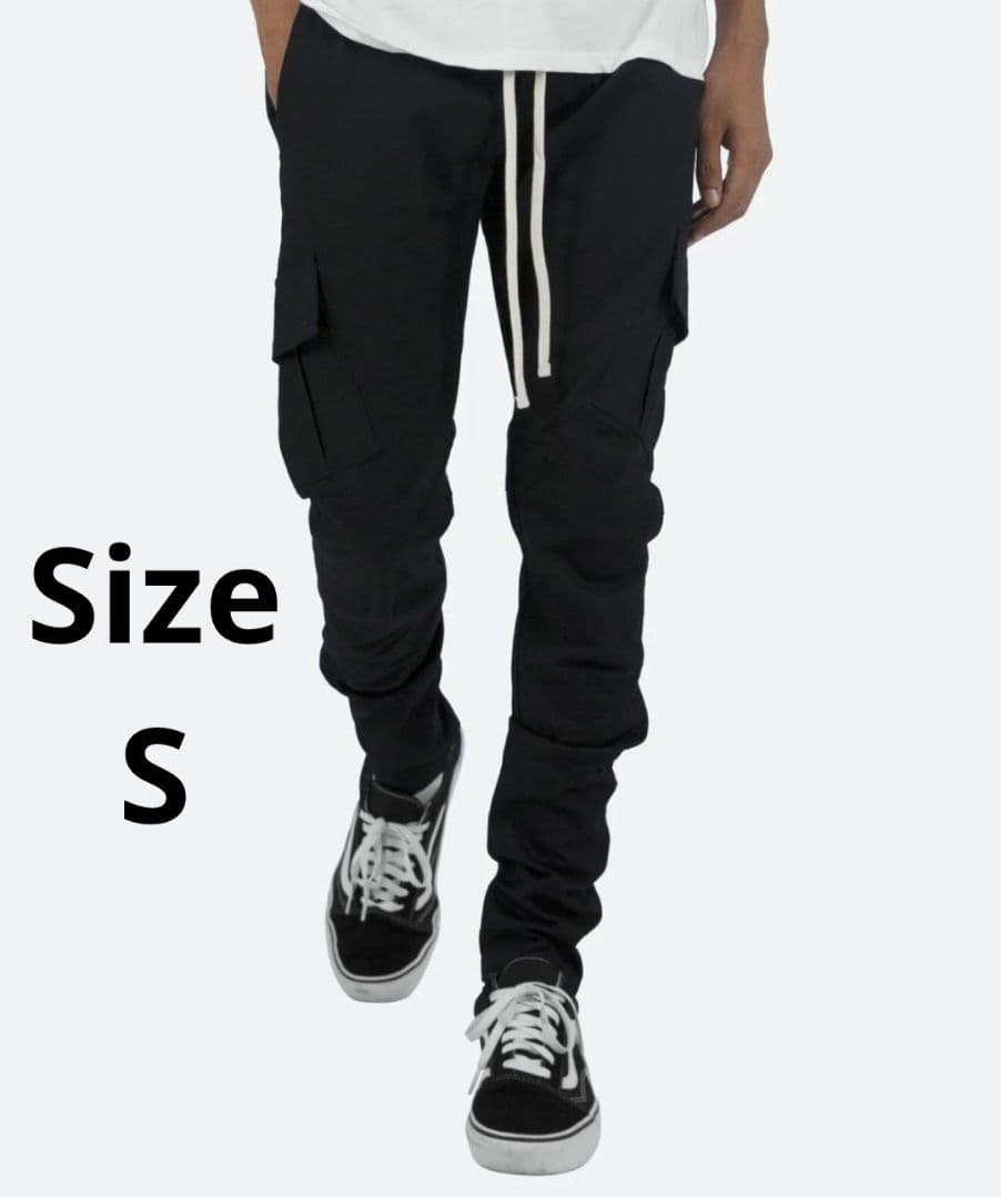 パンツ mnml ZIP CARGO DRAWCORD PANTS / BLACK