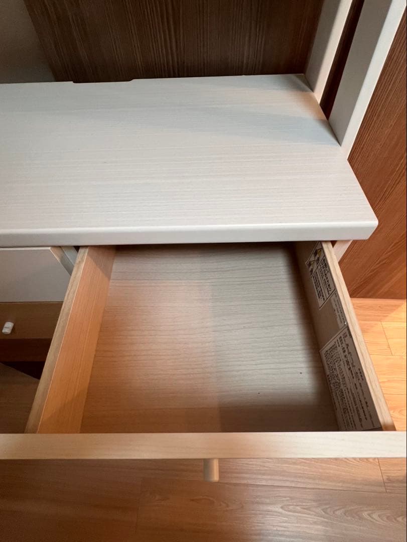 木製キャビネット ホワイト・ブラウン 収納