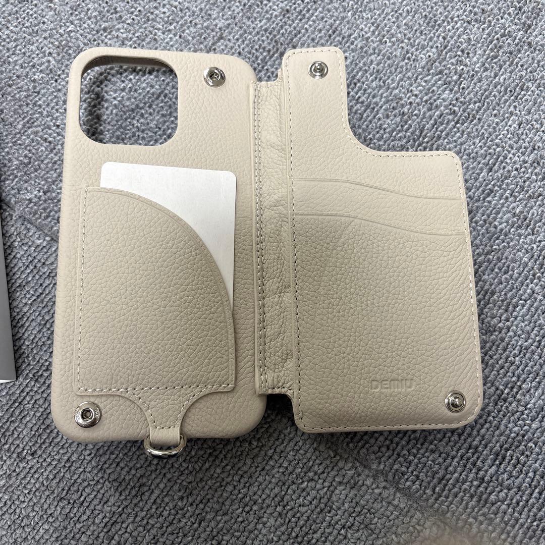未使用品 DEMIU ベージュ iPhoneケース iPhone15ProMax