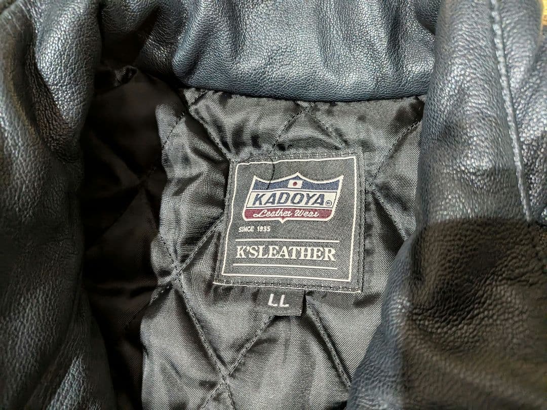 KADOYA カドヤ DB9 レザージャケット サイズ：LL NAVY