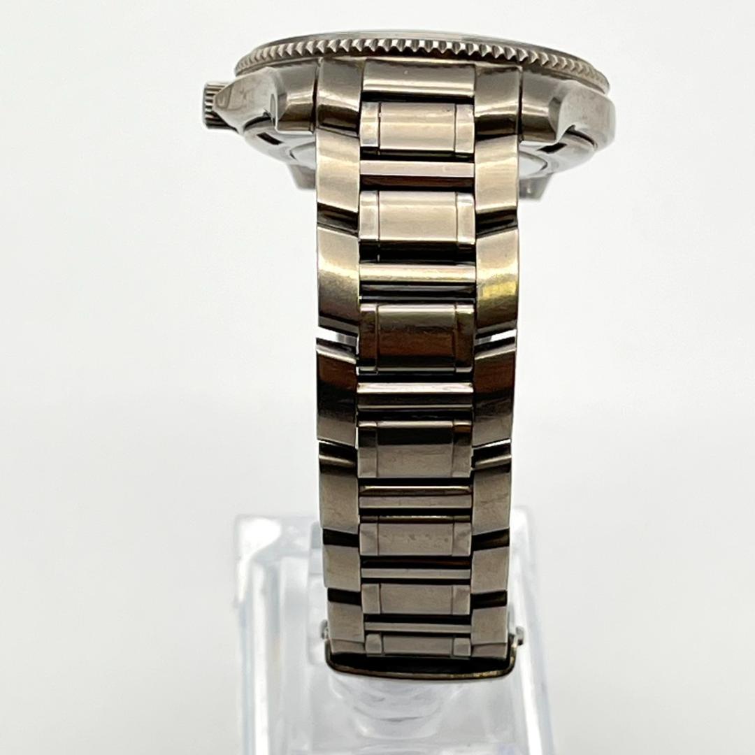 セイコー 腕時計 パーペチュアル 新品電池交換済 チタン ラウンド ブラック文字