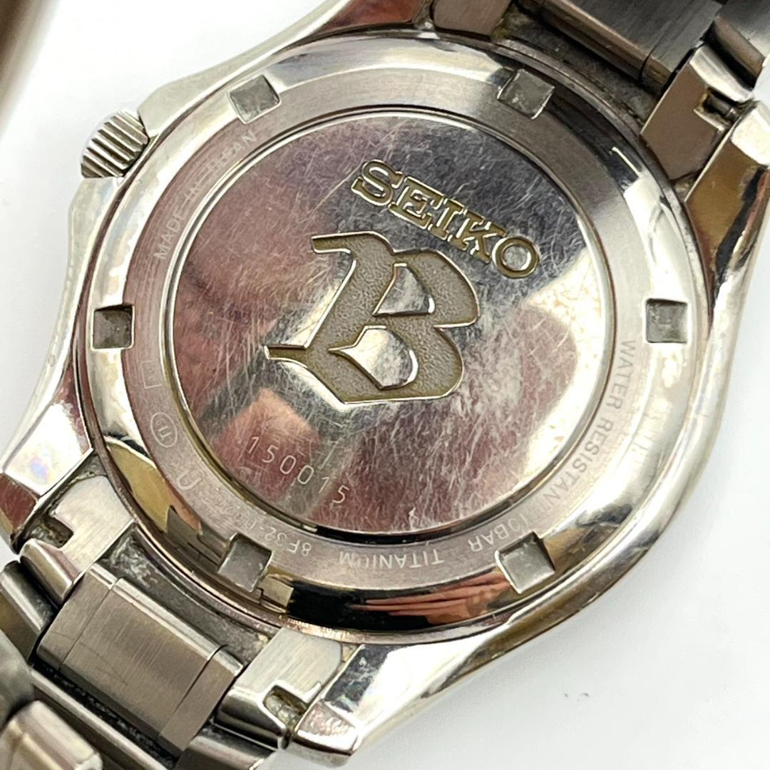 セイコー 腕時計 パーペチュアル 新品電池交換済 チタン ラウンド ブラック文字