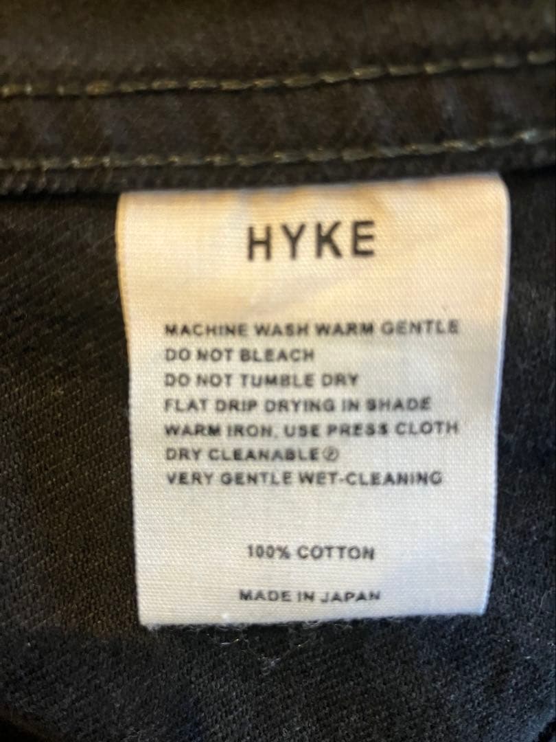 HYKE バルーンスリーブツイルジャケット TYPE3 BLACK 黒 サイズ2