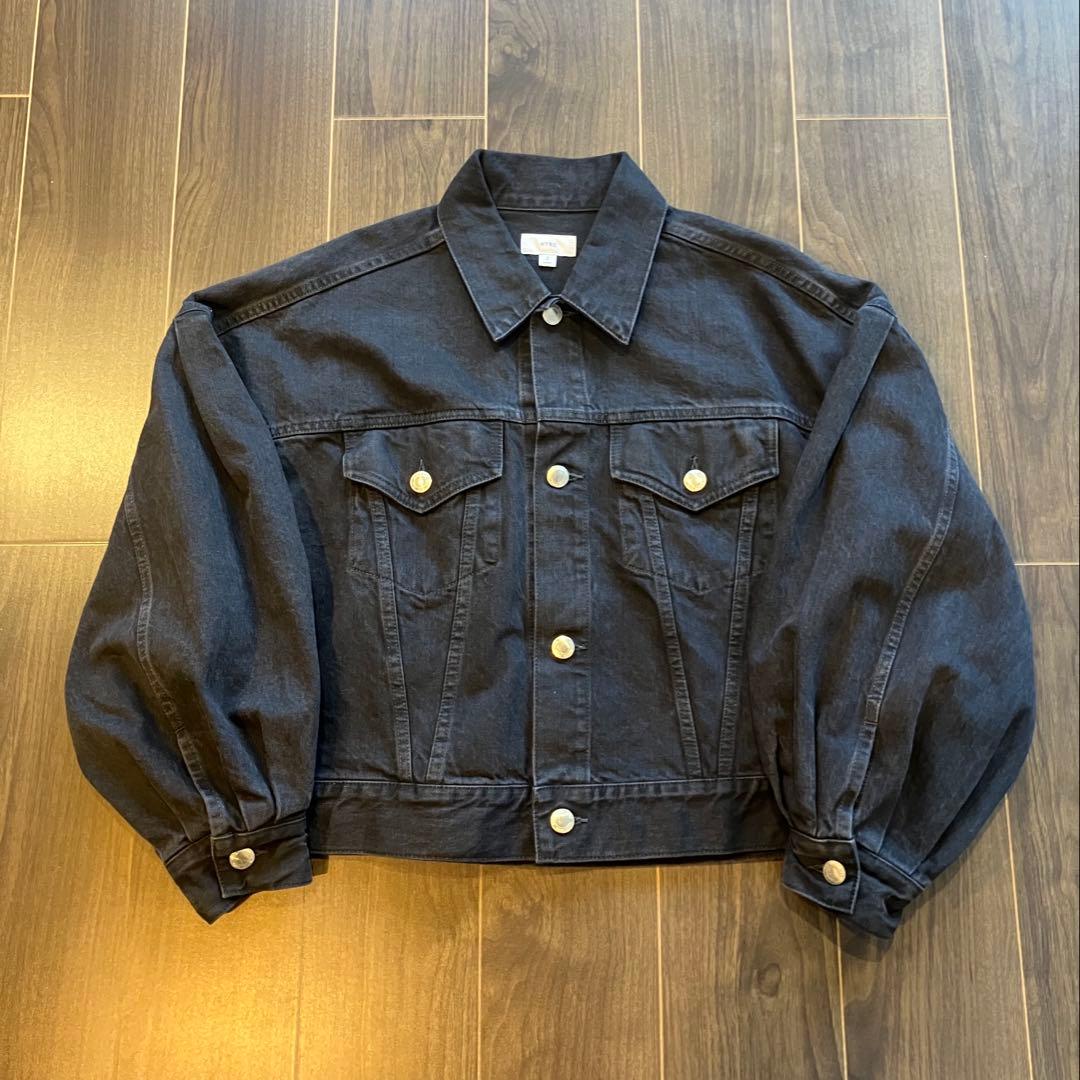 HYKE バルーンスリーブツイルジャケット TYPE3 BLACK 黒 サイズ2