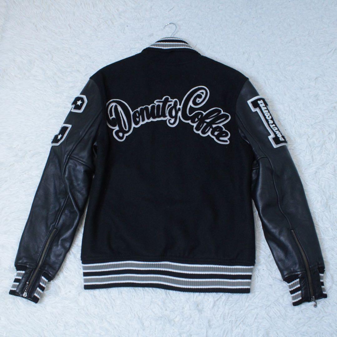 入手困難 00s DONUT & COFFEE フルデコ スタジャン Y2K 黒