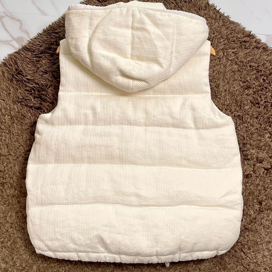 極美品 ブルネロクチネリ ダウンベスト フード ホワイト 38サイズ