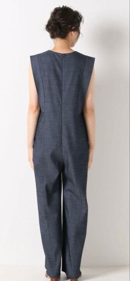 イエナ　スクエアショルダー　デニム　オールインワン