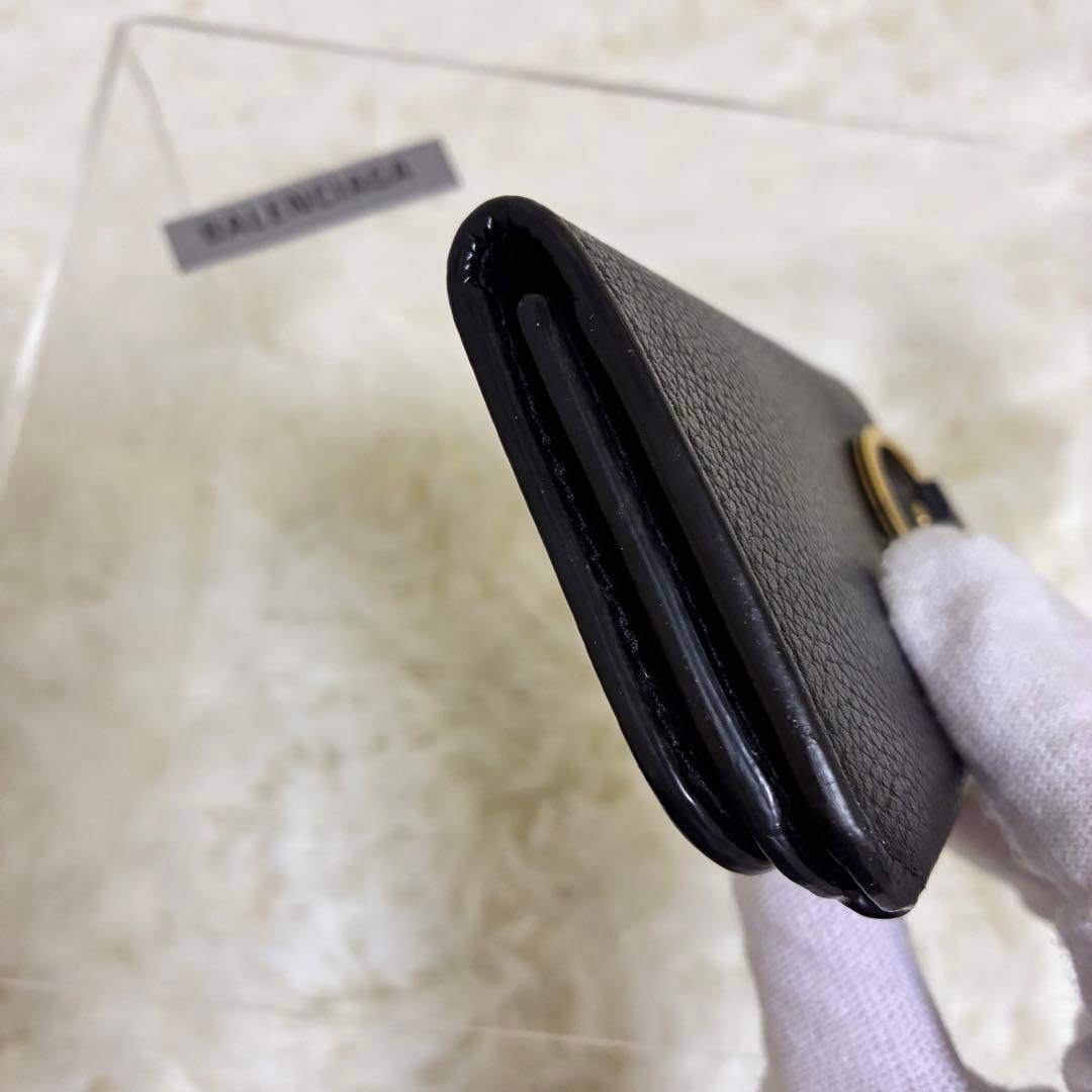 美品✨BALENCIAGA キーケース　６連　ブラック　ゴールド　cash 箱