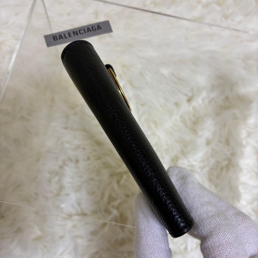 美品✨BALENCIAGA キーケース　６連　ブラック　ゴールド　cash 箱