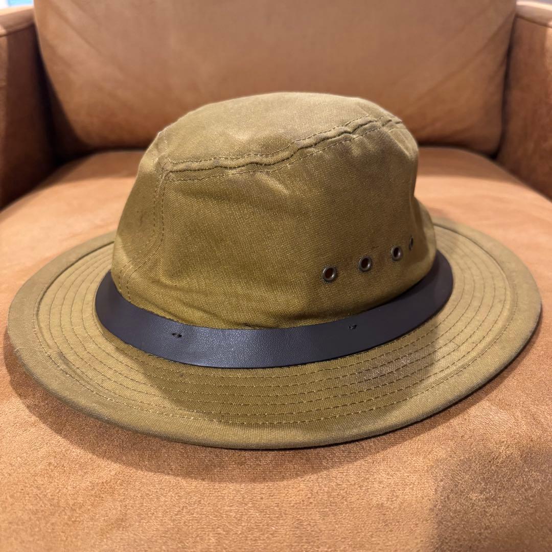 美品 Lサイズ FILSON ティンクロス パッカー ハット ダークタン