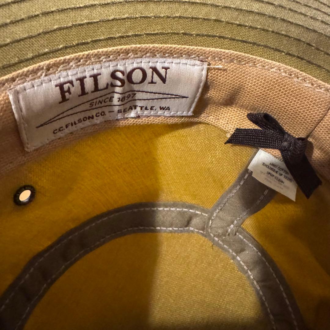 美品 Lサイズ FILSON ティンクロス パッカー ハット ダークタン