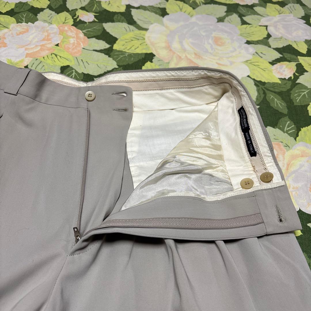 美品【値下げOK】GIORGIO ARMANI ワイドスラックス　イタリア製