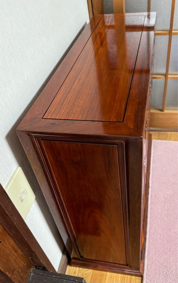 【良品】 高級家具 花梨 薬箪笥 唐木 無垢材 薬棚 小引き出し20杯