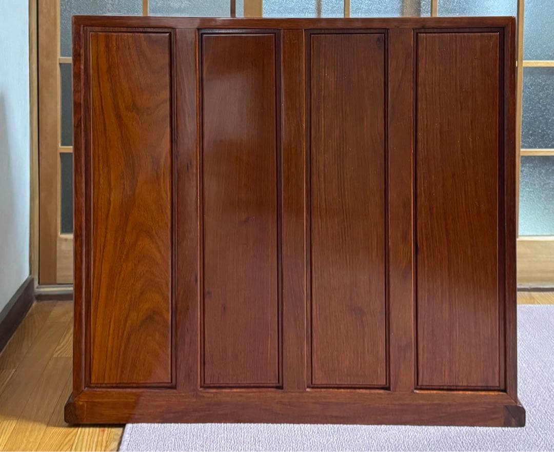 【良品】 高級家具 花梨 薬箪笥 唐木 無垢材 薬棚 小引き出し20杯