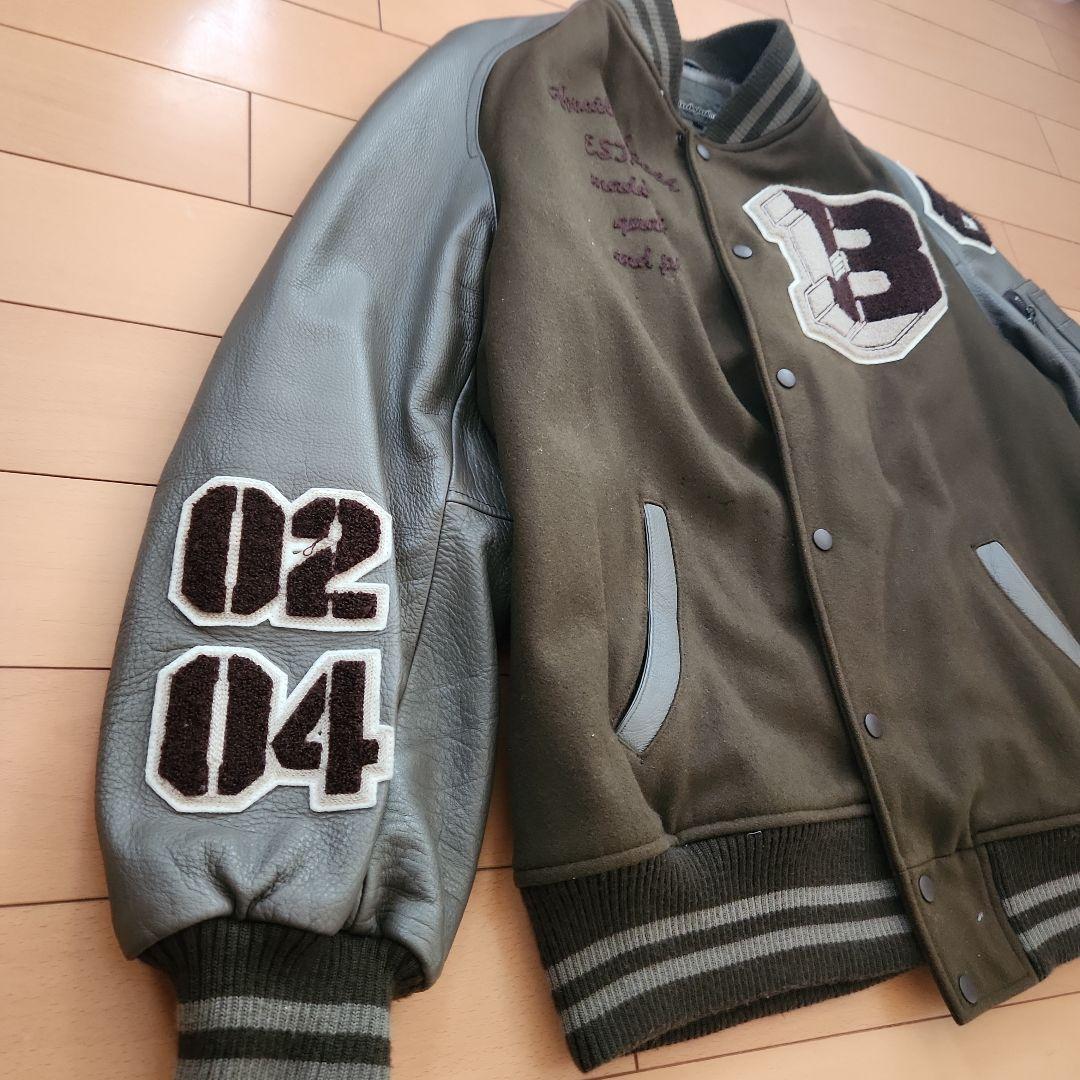 希少モデル！　BOOTLRGBOOTH　90S アームレザー(本革) スタジャン