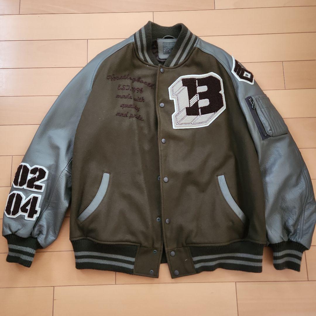 希少モデル！　BOOTLRGBOOTH　90S アームレザー(本革) スタジャン