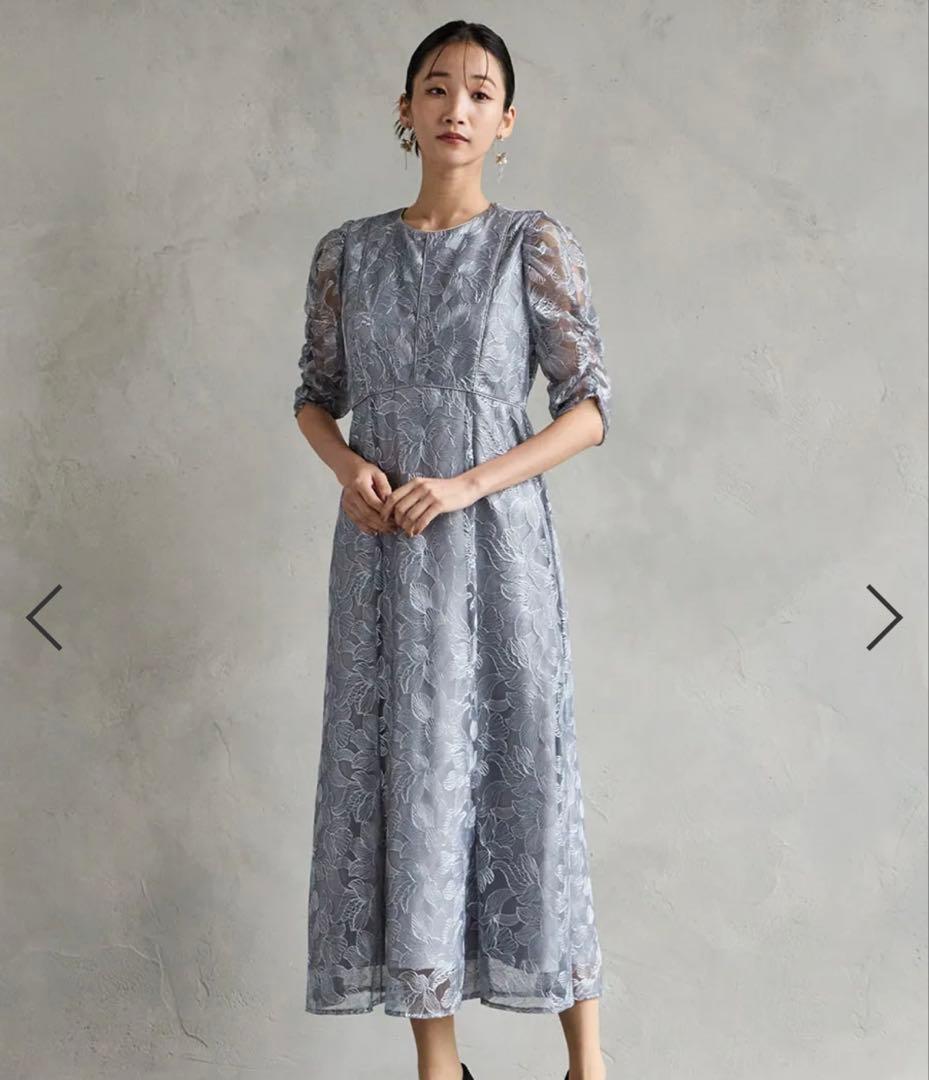 【1/30まで値下げ】AIMER エンブロイダリーチュールパイピングドレス