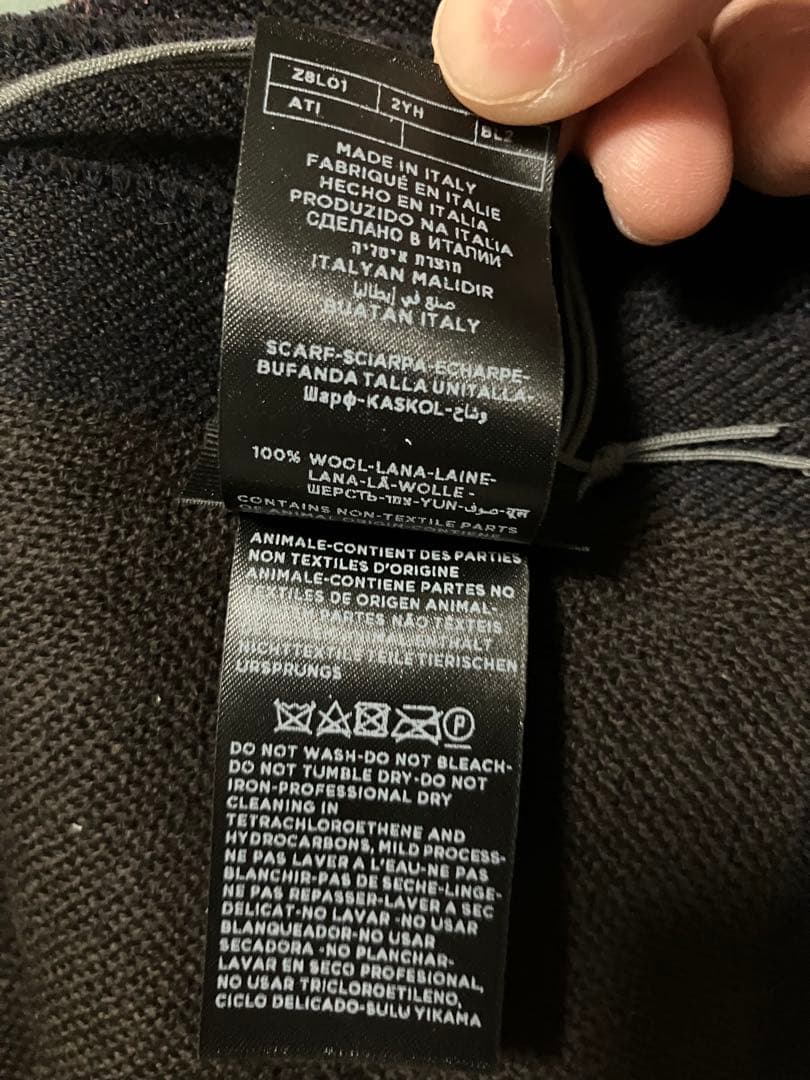 Ermenegildo Zegna ウール100% マフラー Z8L01