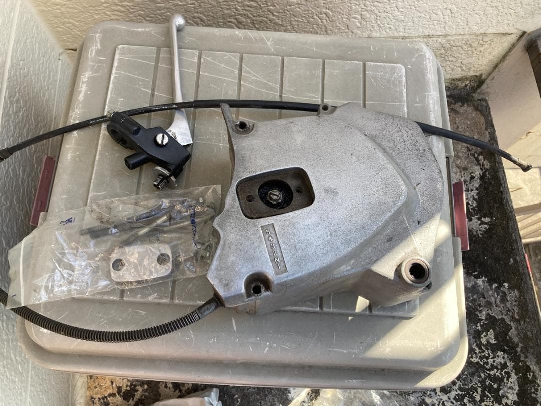 Z750FX Z1000MK2純正スプロケットカバー等クラッチレバー一式Z1Z2