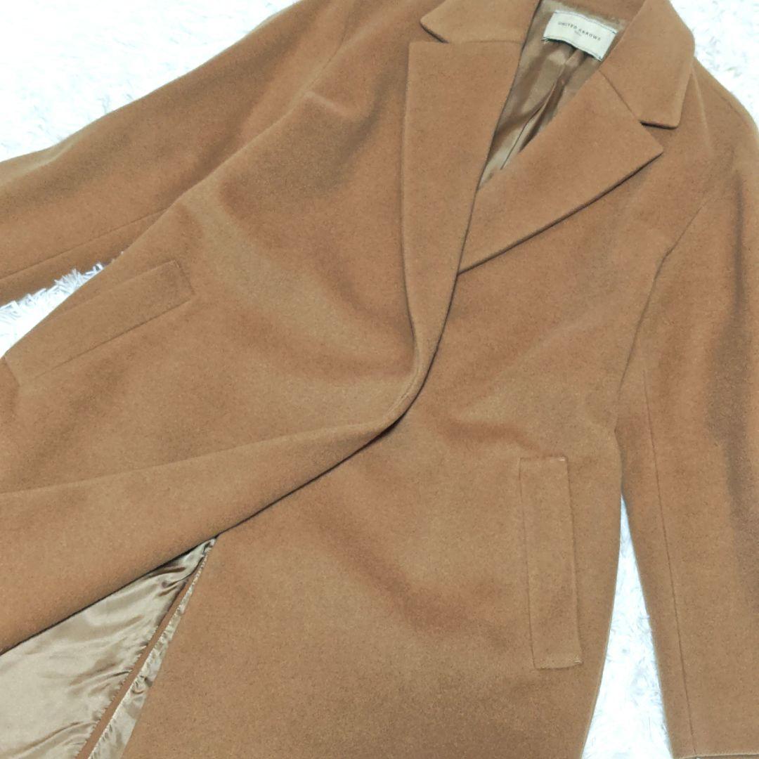 未使用級　ユナイテッドアローズ　カシミヤ混　テーラードコート　チェスターコート