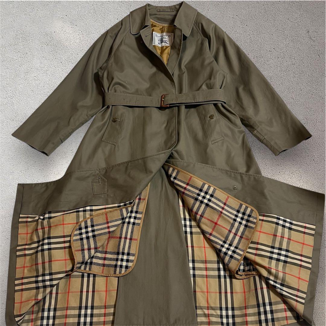 【希少】BURBERRYS バーバリーズ　ステンカラーコート　カーキ　90年代