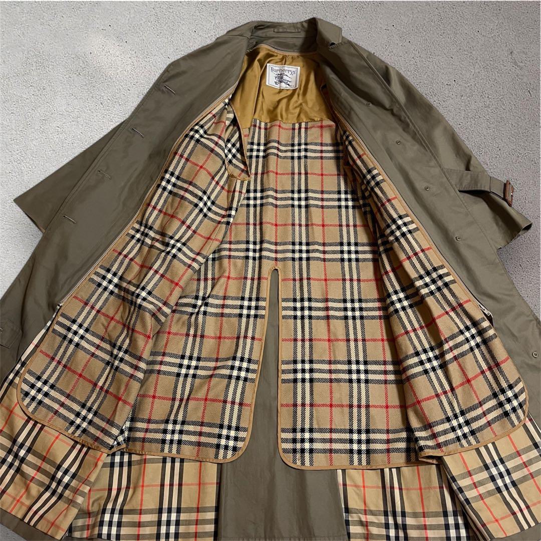 【希少】BURBERRYS バーバリーズ　ステンカラーコート　カーキ　90年代