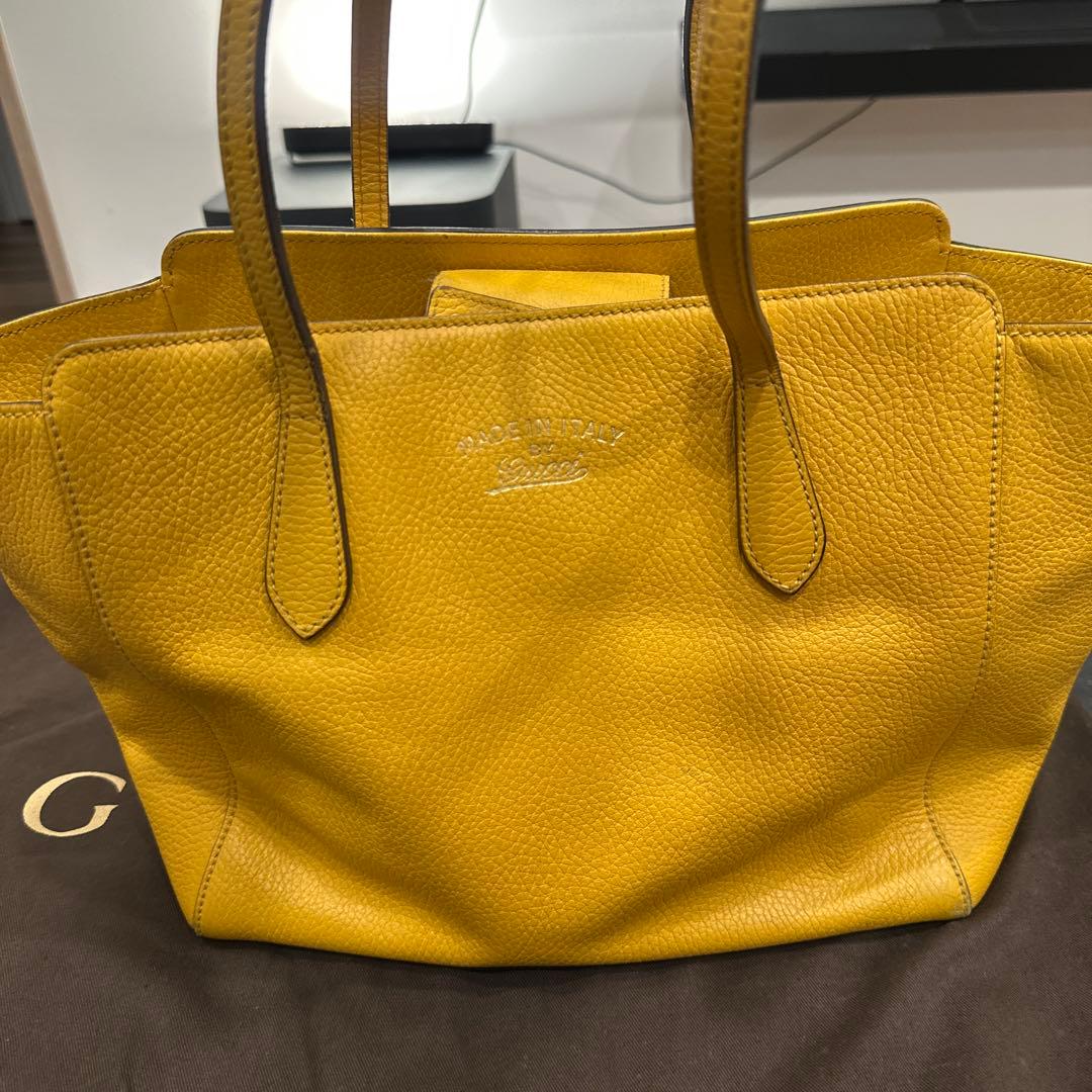 GUCCI グッチ スウィング ショルダーバッグ トートバッグ イエロー